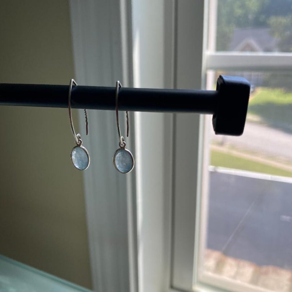 Gemstone Earrings with Sterling Silver Wire